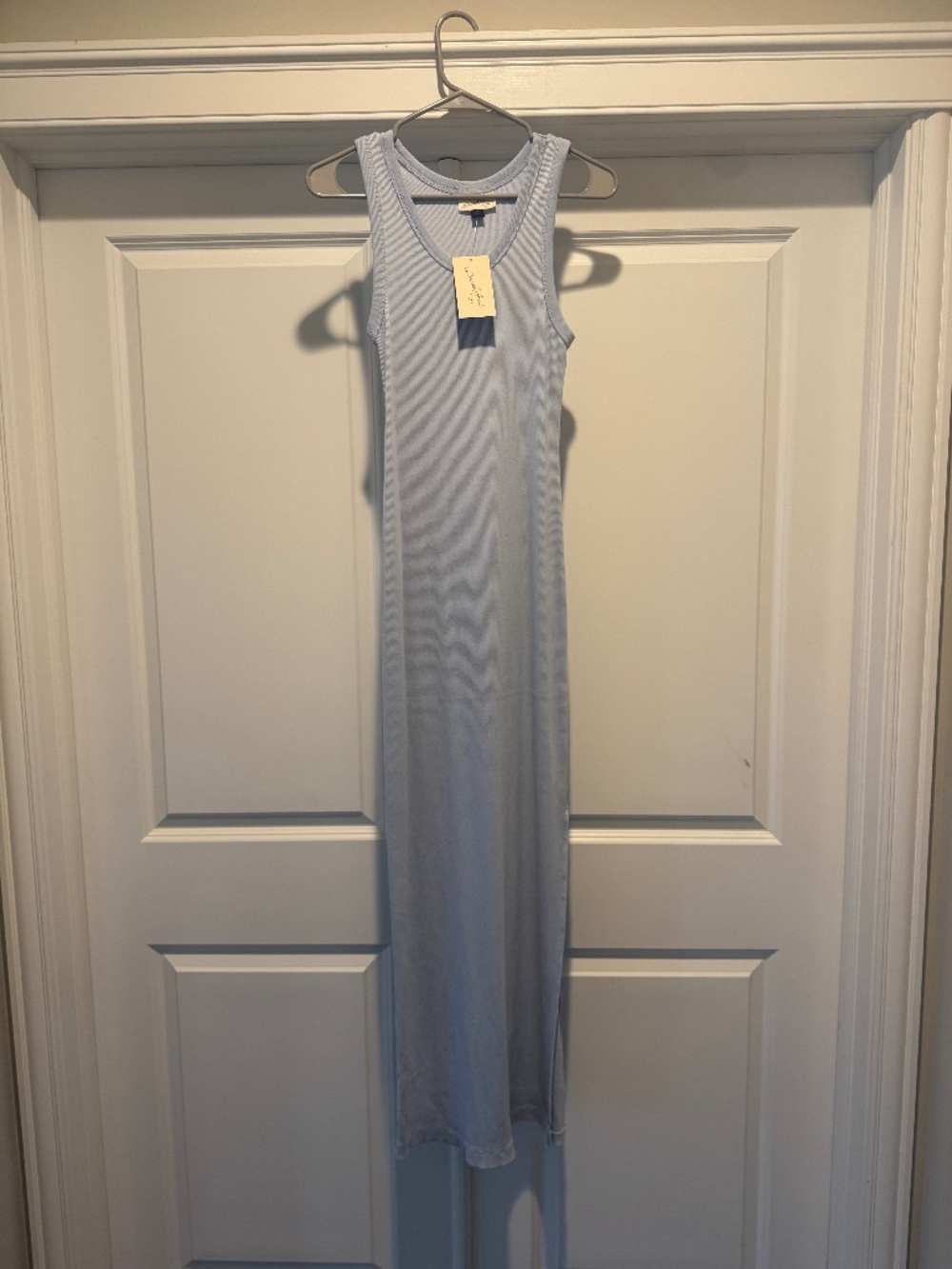 Universal Threads Light Blue Ribbed Maxi Dress